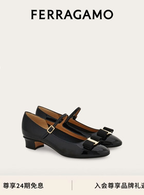 【24期免息】FERRAGAMO菲拉格慕女士Vara蝴蝶结玛丽珍鞋