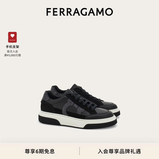 FERRAGAMO菲拉格慕男士 Gancini扣饰低帮休闲鞋 6期免息