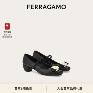 【6期免息】FERRAGAMO菲拉格慕女士新版Vara铭牌高跟鞋