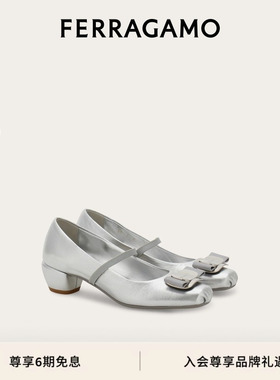 【6期免息】FERRAGAMO菲拉格慕女士新版Vara铭牌高跟鞋