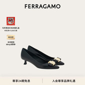 婚鞋 Vara铭牌低跟鞋 新年礼物 FERRAGAMO菲拉格慕女士新版