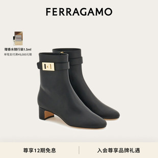 FERRAGAMO菲拉格慕女士Hug扣饰踝靴 礼物