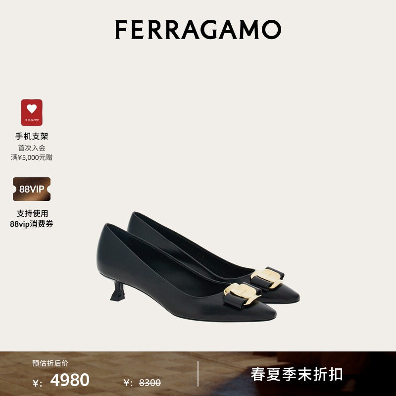 女士新版Vara低跟鞋FERRAGAMO