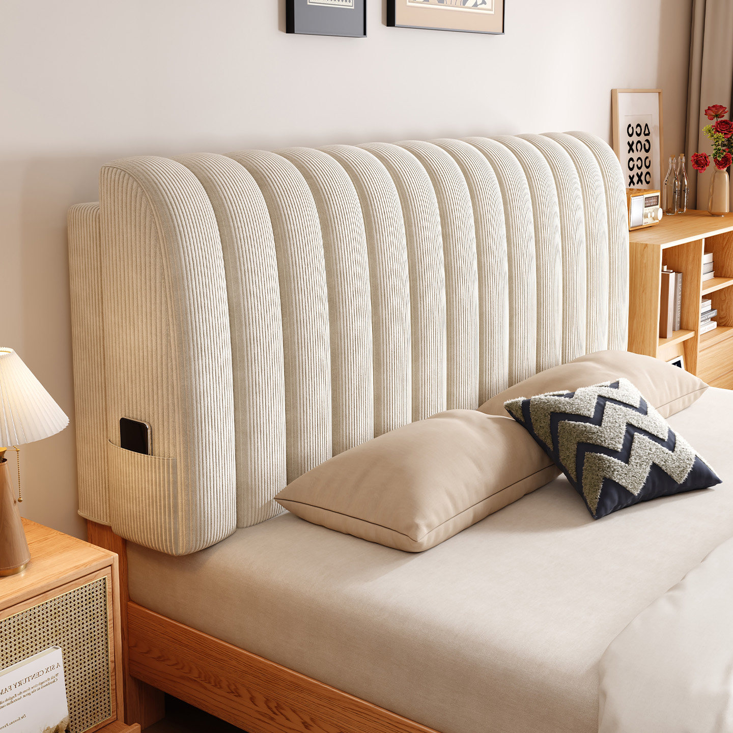 床头靠垫软包榻榻米2025新款卧室灯芯绒靠枕护腰可拆洗床上大靠背,居家布艺,床头靠垫,淘宝优惠券,粉丝福利购,淘宝优惠卷