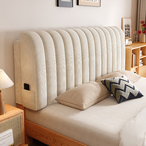 床头靠垫软包榻榻米2025新款卧室灯芯绒靠枕护腰可拆洗床上大靠背