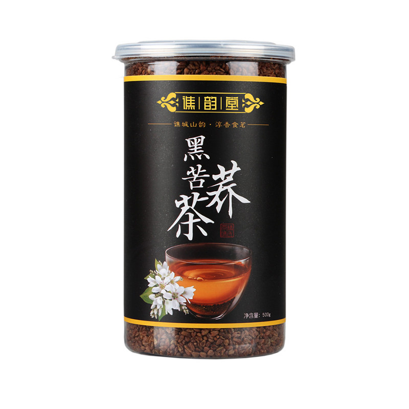官方正品谯韵堂黑苦荞茶500G罐装