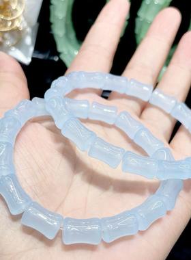 2026新中式手链竹节链气质简约中国风饰品夏季冰凉青竹子手链玉竹