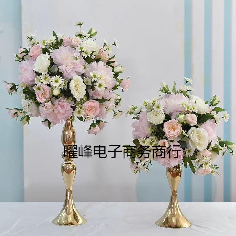 婚庆道具美人鱼花器酒店婚礼主桌假花餐厅餐桌花KTV包厢摆件包邮