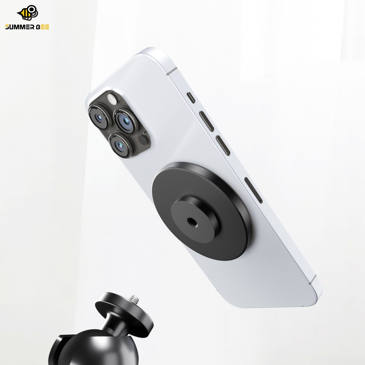 Summerbee适用magsafe车载支架通用磁吸头铝合金1/4螺丝手机平板