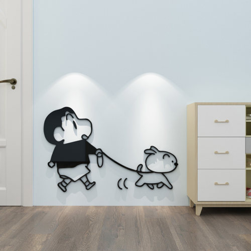 蜡笔小新卡通立体墙贴