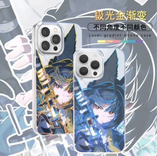 绝区零手机壳仪玄星见雅鲨鱼妹艾莲乔适用苹果16极光金镭射iphone15华为p70小米14红米k70vivoiqoo12一加ace3