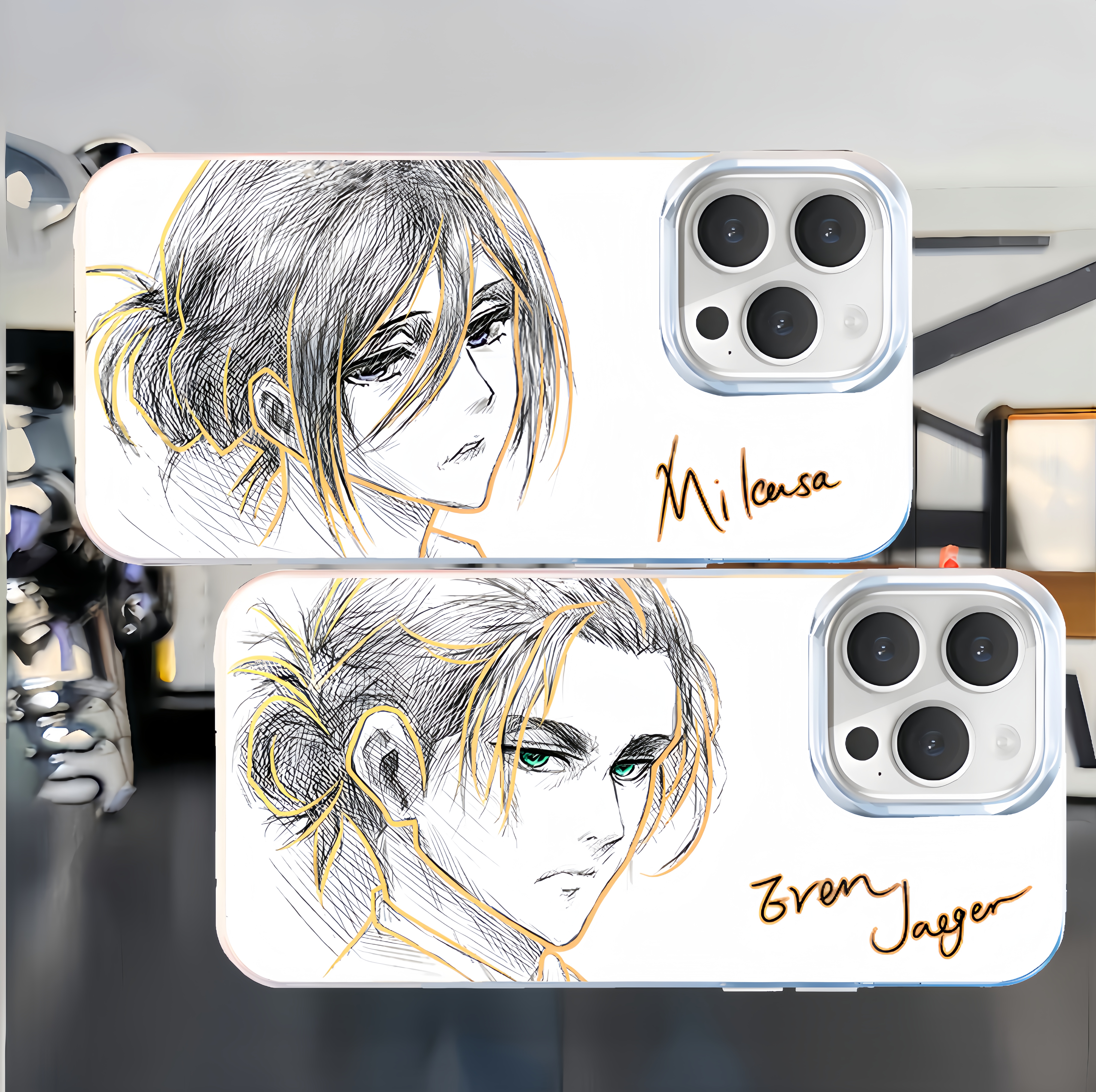 进击的巨人手机壳三笠兵长艾伦适用苹果17极光金iphone16华为mate70小米17红米k90vivoiqoo13一加ace5周边