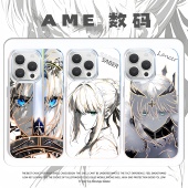 线稿saber手机壳阿尔托莉雅亚丝娜适用iphone17苹果14极光金小米17二次元 红米k80至尊华为m70iQOO15一加ace6