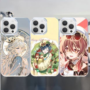 原神手机壳温迪少女木偶芙宁娜胡桃适用苹果17极光金iphone16小米14红米k90华为m80二次元iqoo13一加ace5周边