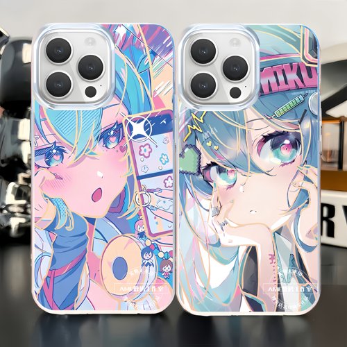 二次元手机壳初音联名镭射周边