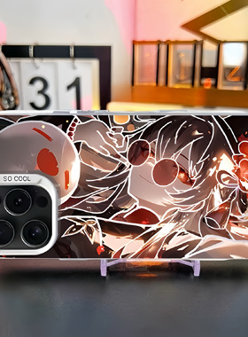 原神手机壳胡桃眼镜渐变新款芙宁娜适用苹果16彩银磁吸iphone15华为m70小米14红米k80vivoiqoo12一加ace3