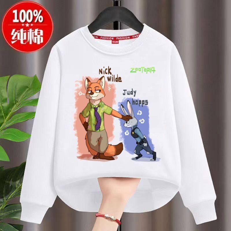 疯狂动物城2儿童卫衣Zootopia学生男女童衣服加绒卡通童装上衣潮