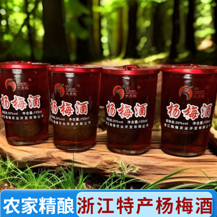 杨梅酒六月梅口杯酒冰杨梅酒20度微醺低度果味果酒小瓶酒梅子酒