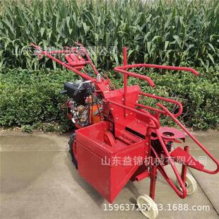 农用自动b收玉米机 192柴油电启动玉米收获机全喂入秸秆粉碎掰棒