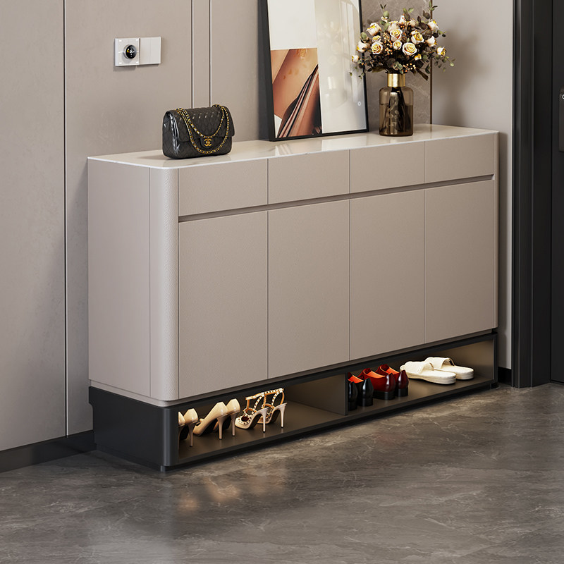简约现代鞋柜2025新款岩板台面大容量玄关收纳柜多功能门厅收纳柜,住宅家具,鞋柜,淘宝优惠券,粉丝福利购,淘宝优惠卷