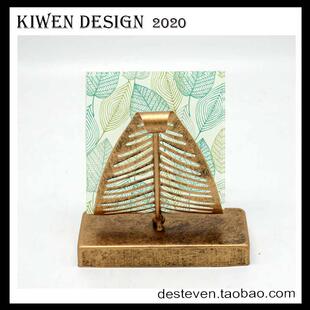 厨房立式纸巾架子餐巾纸架托西餐厅纸巾夹商用金属创意方形纸巾座