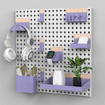 免打孔洞洞板3D打印置物架收纳盒