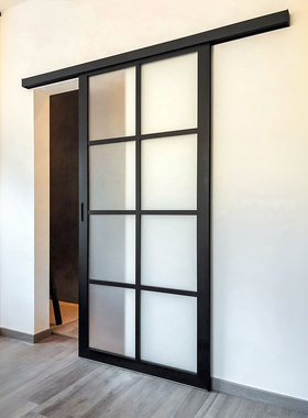 谷仓门推拉门折叠隐形门玻璃门卫生间厕所门吊轨厨房实木门室内门
