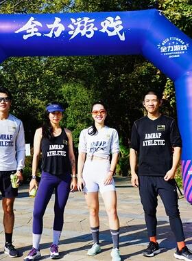 AMRAP常规款V领短袖运动员同款限定男子T恤速干运动排汗健身服T恤