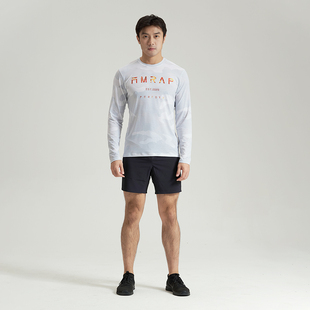 AMRAP男子国旗款迷彩系列运动T恤CrossFit训练长袖健身服跑步休闲