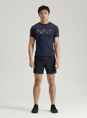 AMRAP夏季新品男子训练短袖健身撞色T恤CrossFiti户外跑步运动服