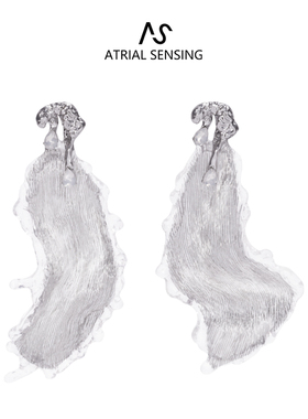 ATRIAL SENSING耳环夸张叶子长款小众原创新中式轻奢凤凰传奇同款