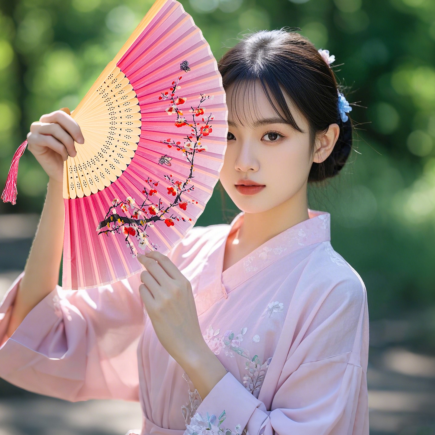 古风扇子折扇中国风汉服女旗袍舞蹈跳舞儿童学生夏日随身折叠小扇