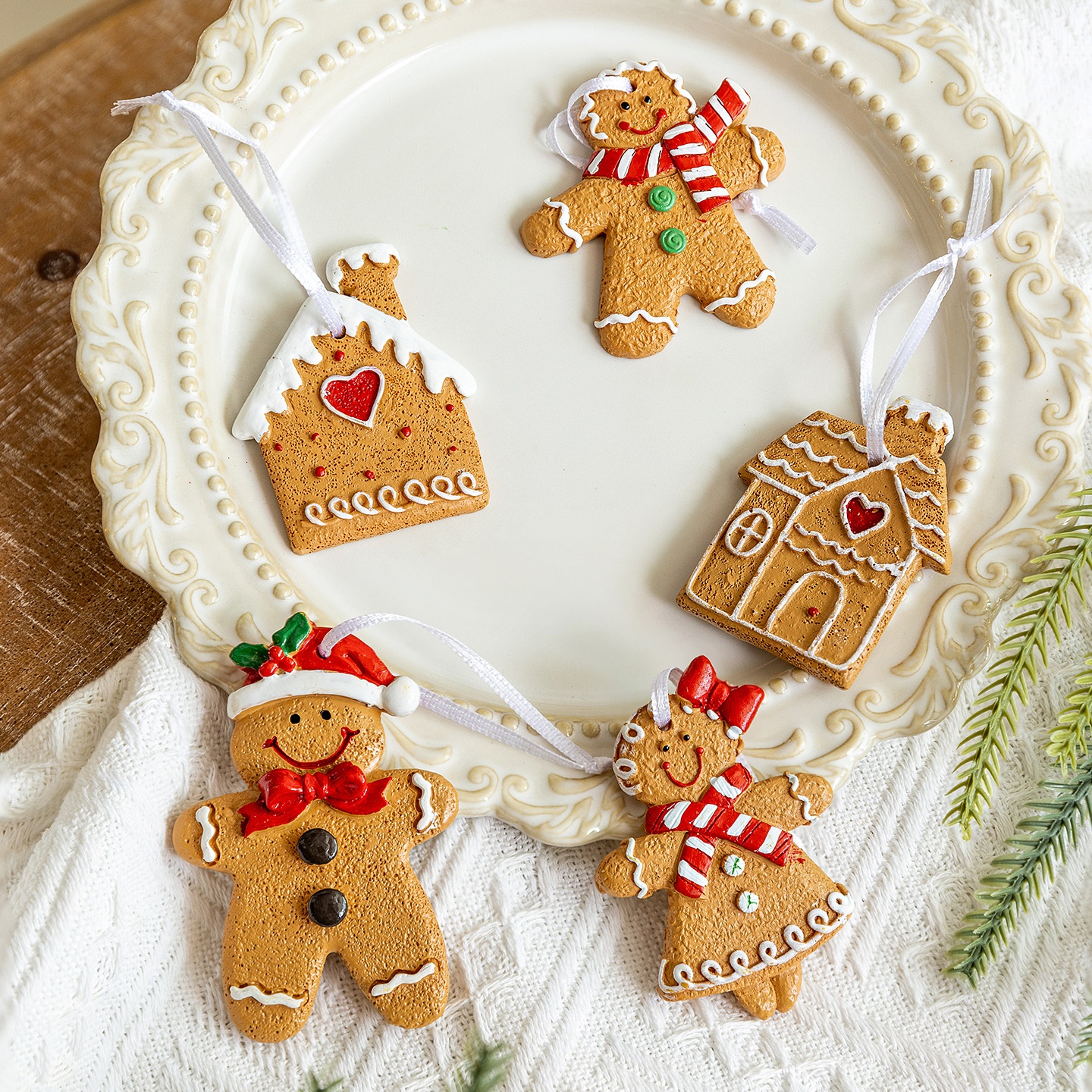 热销圣诞节姜饼人小挂件可爱姜饼女孩男孩姜饼屋子圣诞树装扮挂件