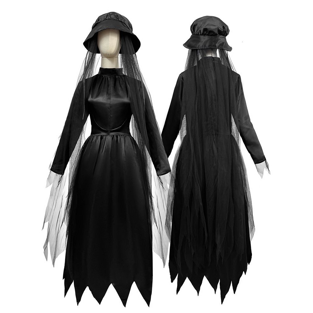 万圣节魔鬼扮演服化装舞会派对装恐怖女巫cosplay死神巫婆连衣裙