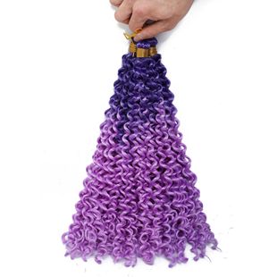 非洲deep twist泡面爆炸头水波纹曲发crochet hair女士钩针长卷发