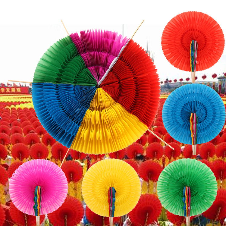 宫灯之乡河北藁城手翻花球变色扇子运动会入场开幕式手拿道具儿童