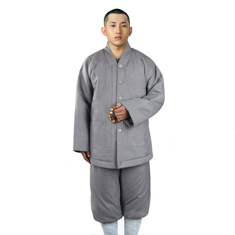 冬季僧服加厚保暖抗寒僧衣短褂短套小棉袄男女款和尚服出家人套装