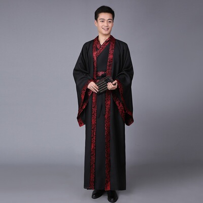 古装 男汉服 书生直裾大氅唐装秦朝春秋战国三国官服汉朝大臣古代