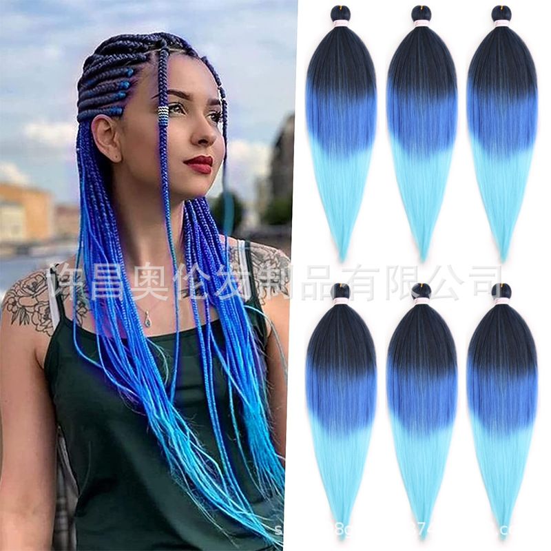 外贸EASY BRAID假发低温丝ez大松辫子非洲预拉伸脏辫工厂现货 厂
