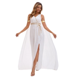 2025希腊女神服装白色女裙古希腊神话故事主题服万圣节服装雅典娜