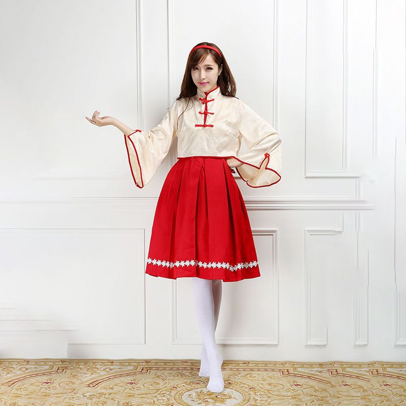 日系风cosplay动漫服饰 洛城书苑 南北组 洛天依 乐正绫日常汉服