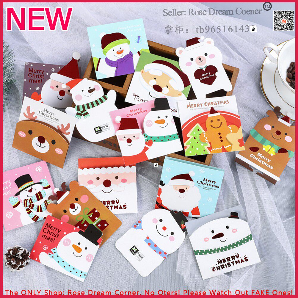 2022 mini christmas greeting card new year lucky gift cards
