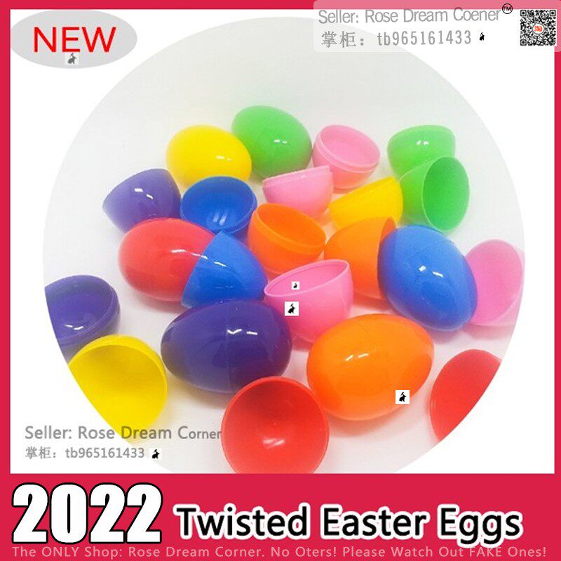 30pcs plastic easter eggs twisted egg shells kids gift toy