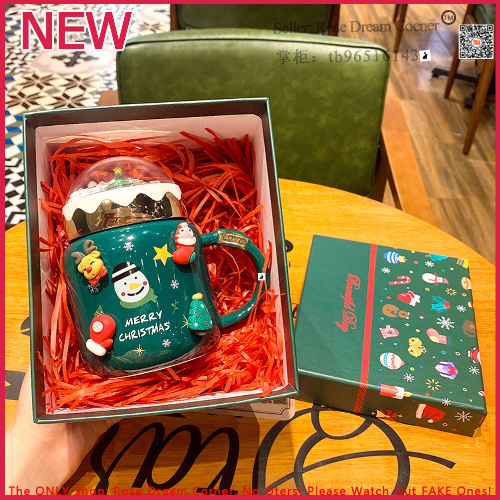 2022 christmas gift set ceramic tea cup coffee mug new year