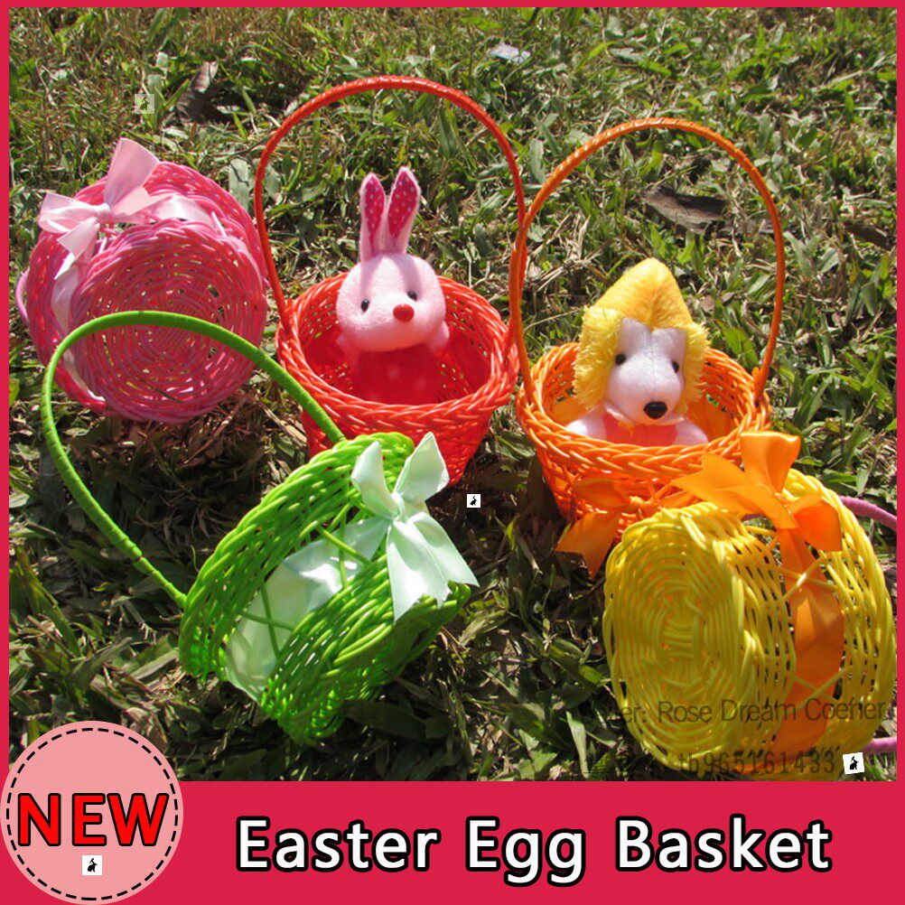 easter egg basket  round flower storage pot  kids child toy