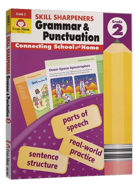 Skill Sharpeners Grammar and Punctuation Grade 2 二年级语法标点技巧英文原版教材 小学生课外家庭练习册 Evan Moor