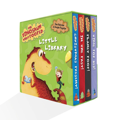 现货 进口英文原版 The Dinosaur That Pooped Little Library 在图书馆里大便的恐龙 图画故事书 手掌书