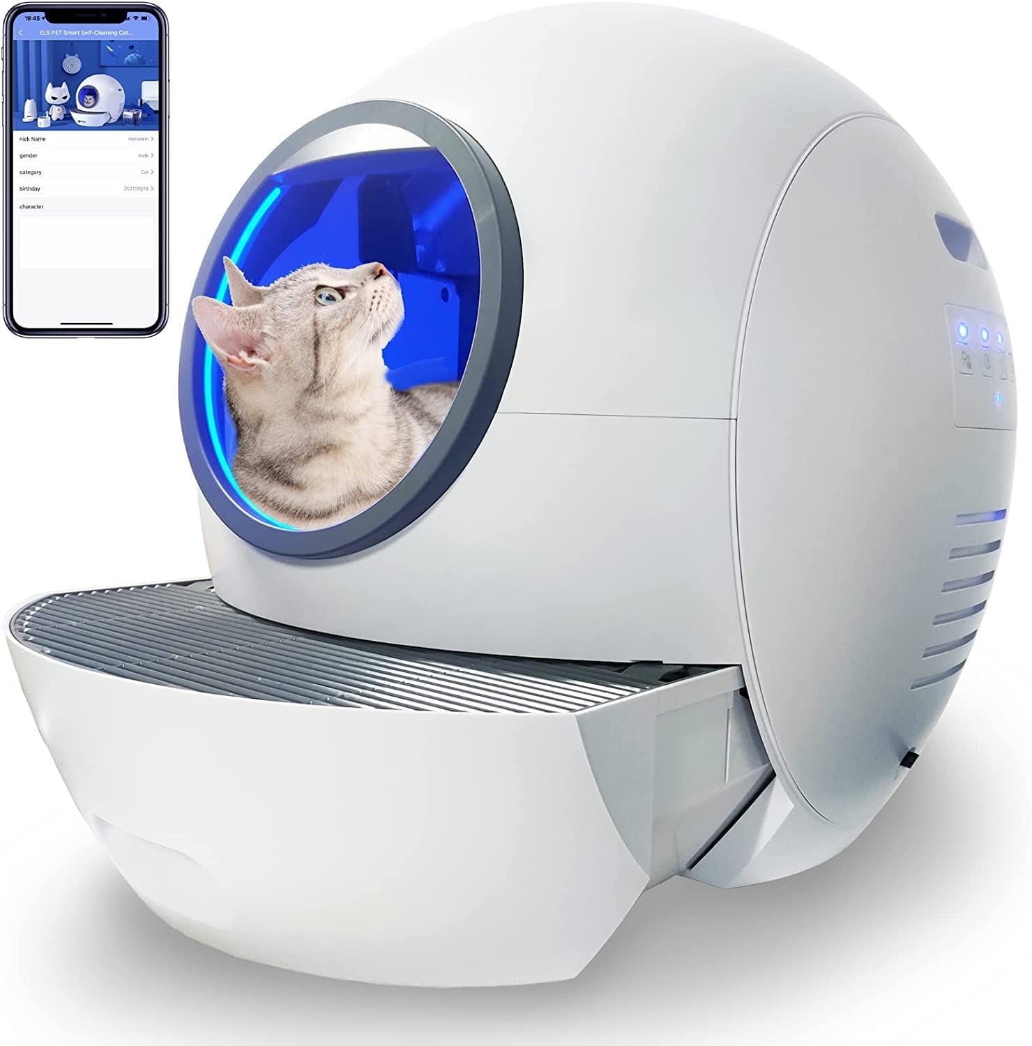 美国代购Hillpig Self-Cleaning Cat Litter Box自清洁猫砂屋110v