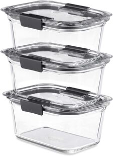 美国代购Rubbermaid Brilliance Glass Storage玻璃密封罐保鲜盒