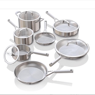 美国代购Ninja Stainless Steel Cookware 7件套不锈钢锅具套装